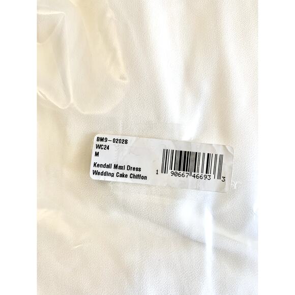 Show Me Your Mumu Kendall Maxi Bridal Dress Wedding Cake Chiffon M NWT - Picture 6 of 7